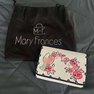 Mary Frances Pink and Cream Floral Clutch
